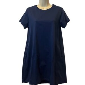 Uniqlo Navy Blue A Line Pull Over T-shirt Dress Medium